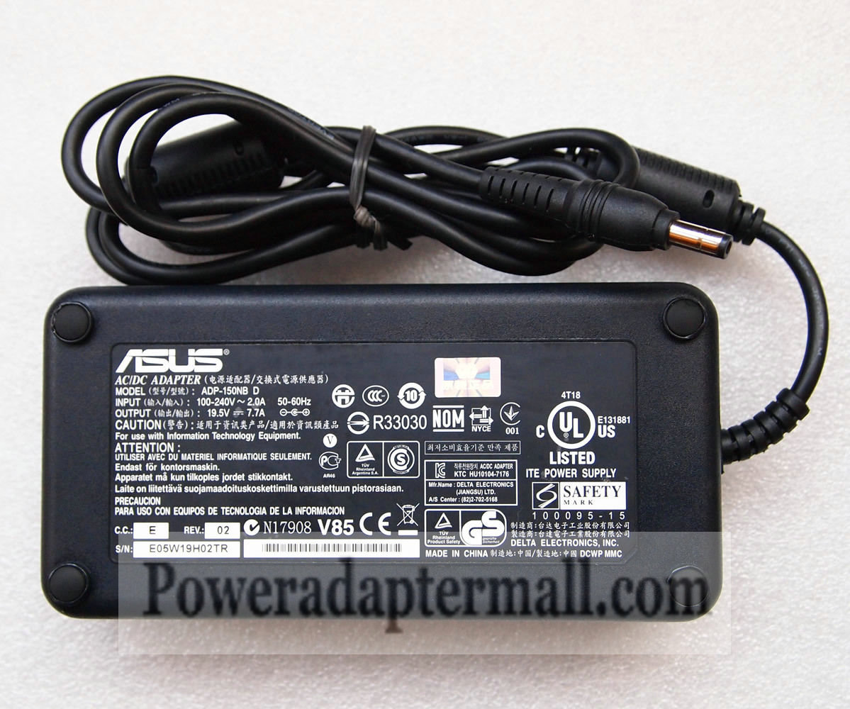 150W 19.5V 7.7A ASUS G74SX-A1 G74SX-XC1 AC Power Adapter Charger