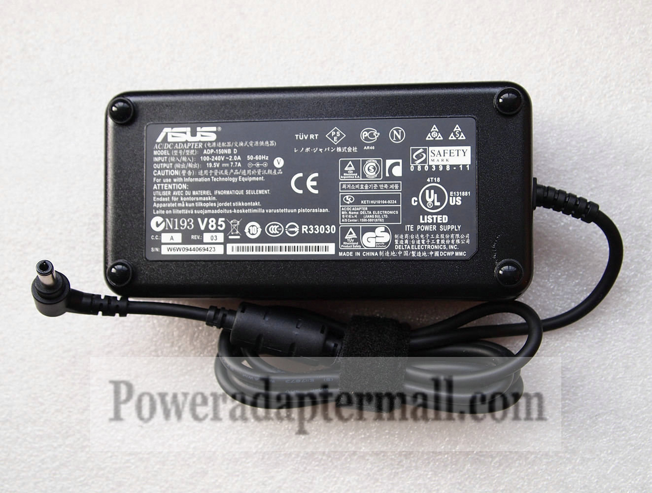 19.5V 7.7A Asus G53SW/G53SX Series AC Power Adapter Charger