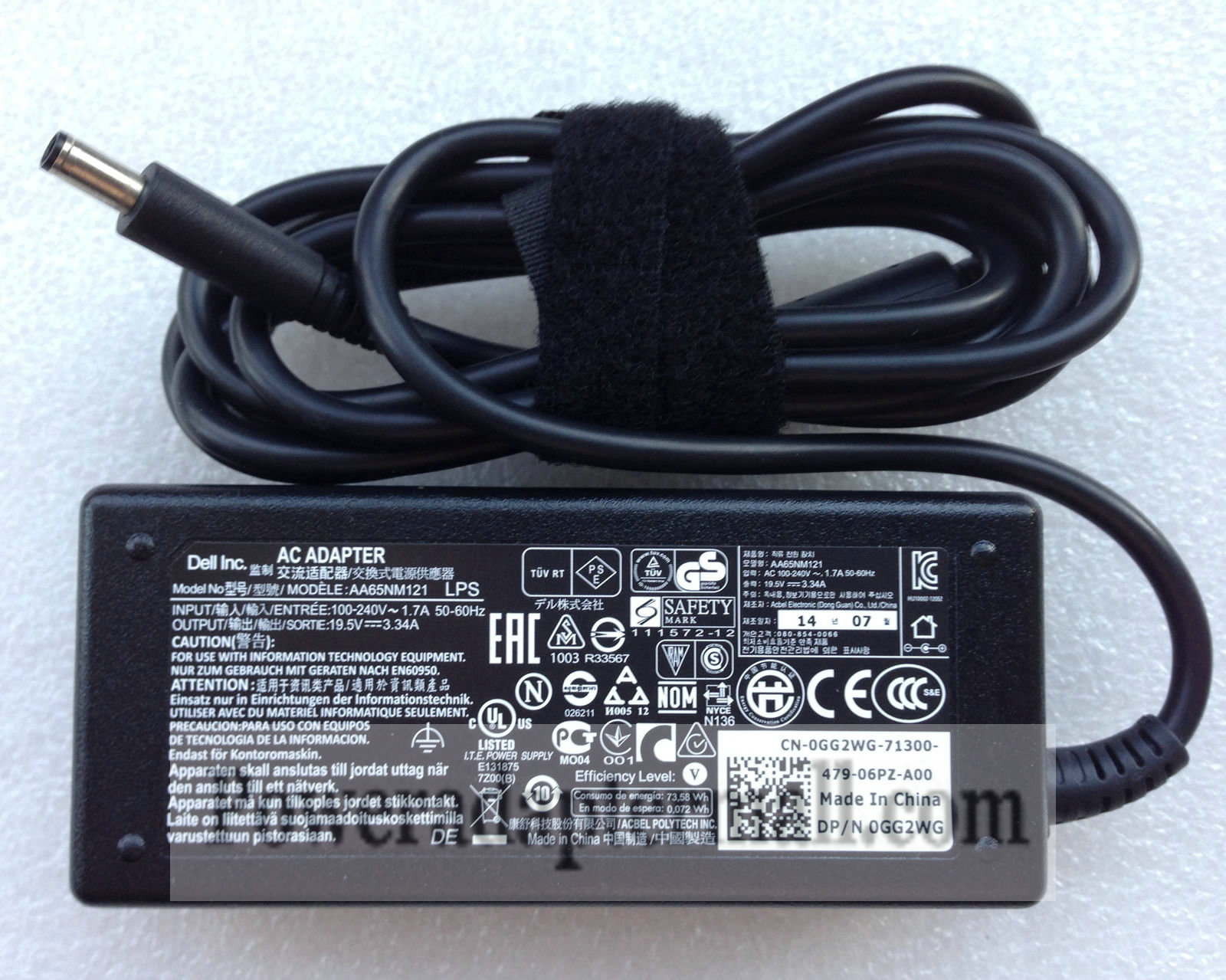 19.5V 3.34A Dell Inspiron 11 3000/P20T P20T002 Laptop AC Adapter