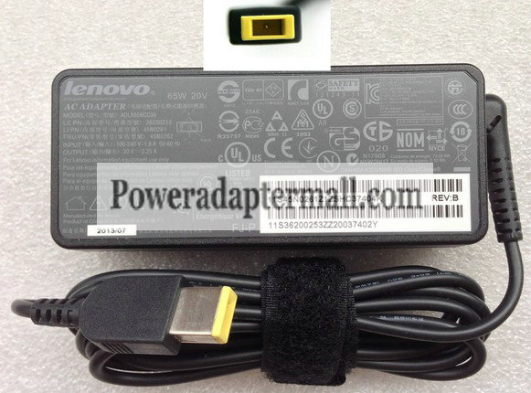 20V 3.25A Lenovo IdeaPad Yoga 11/13 45N0256 Laptop AC Adapter