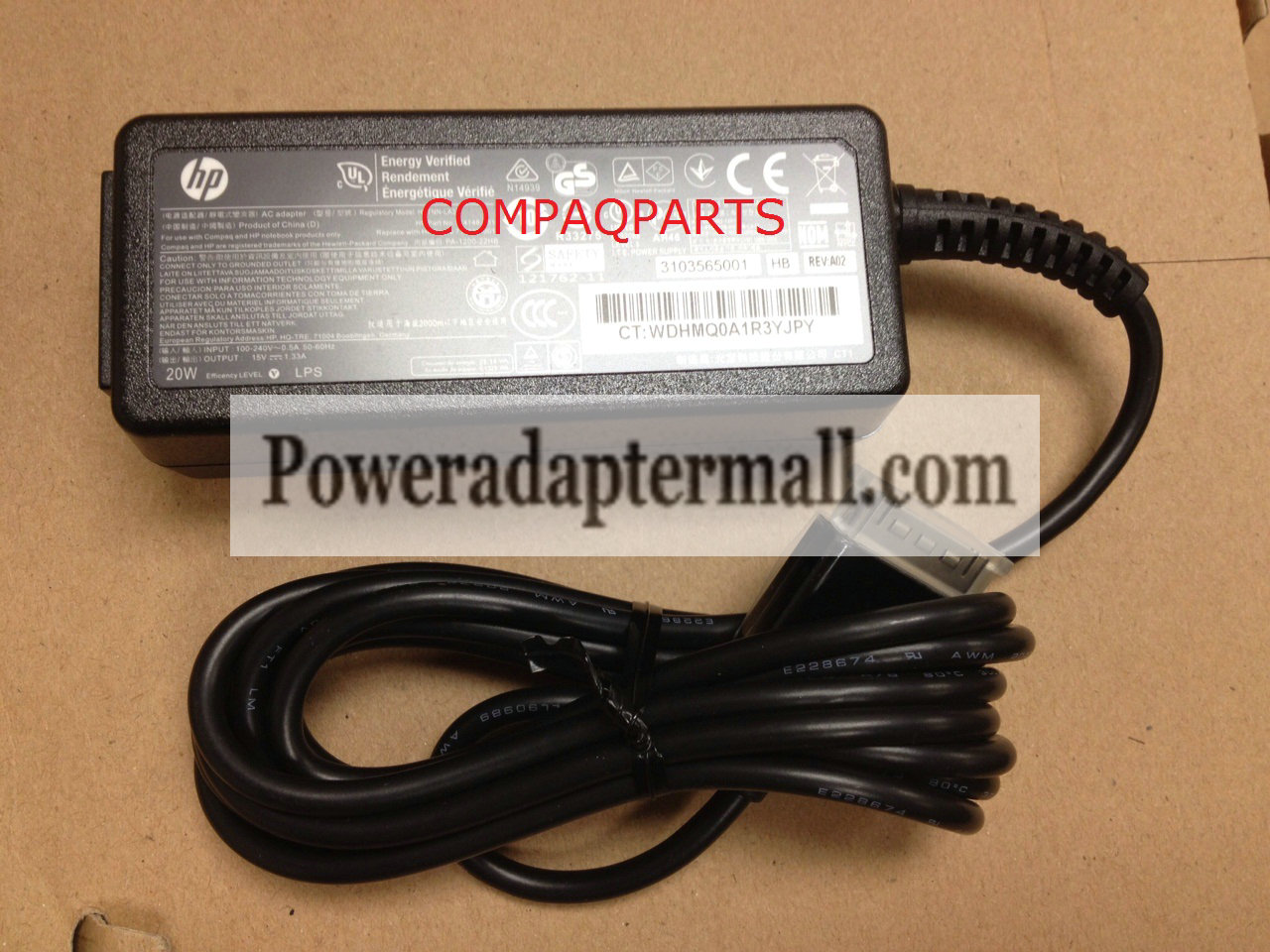 Genuine HP 15V 1.33A 20W AC Power Adapter 714656-001 PA-1200-22H