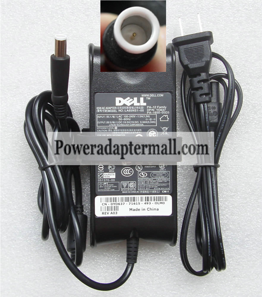 NEW Original 65W Dell Inspiron 300M 500M 505M AC Power Adapter