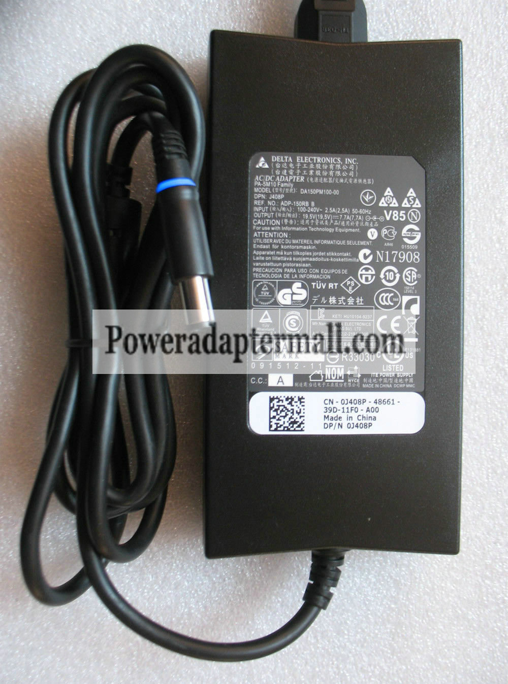 genuine 19.5V 7.7A Dell YGK8W J408P 330-5830 AC Adapter Power