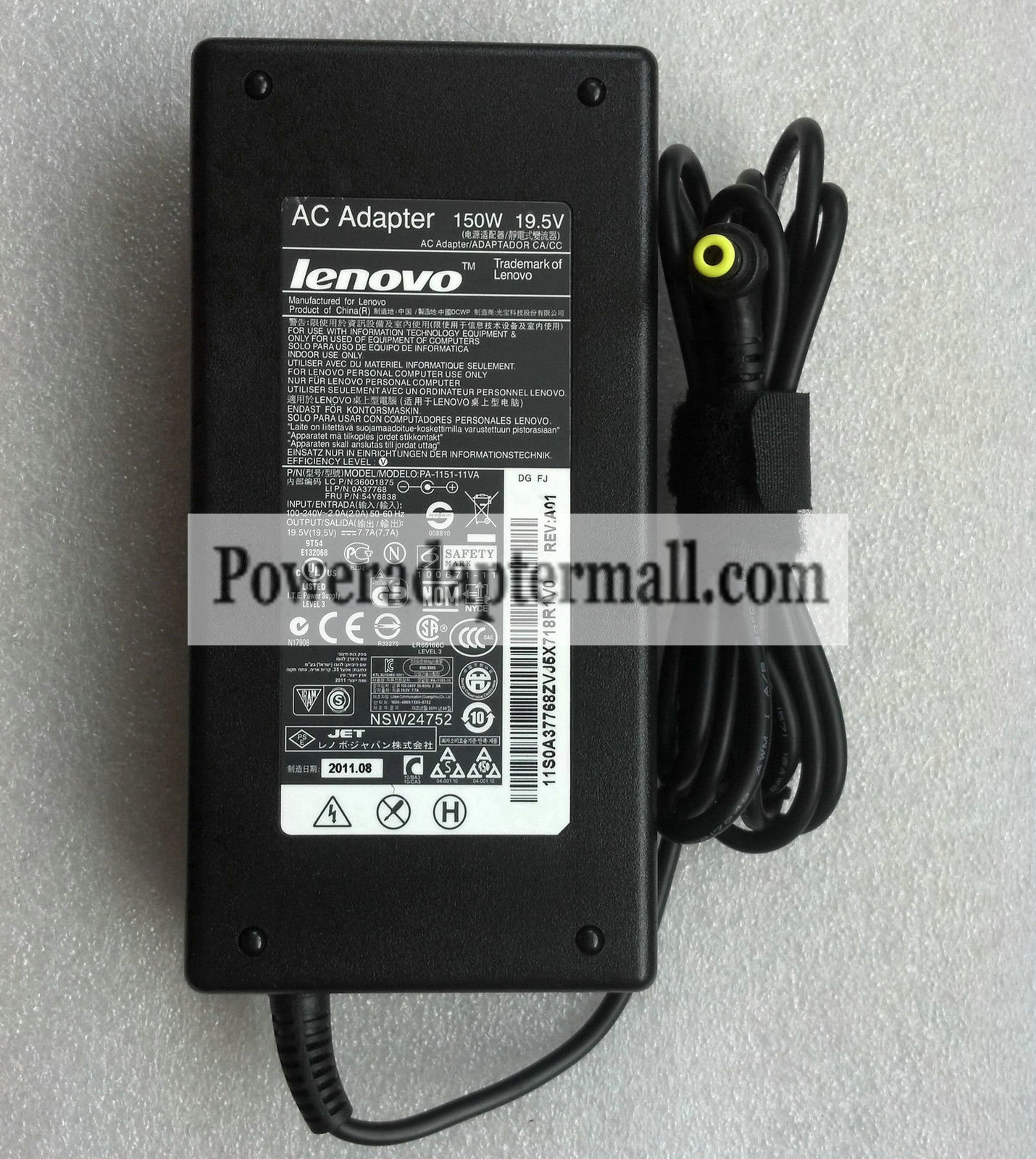 150W Lenovo PA-1151-11VA 36001875 54Y8838 19.5V 7.7A AC Adapter