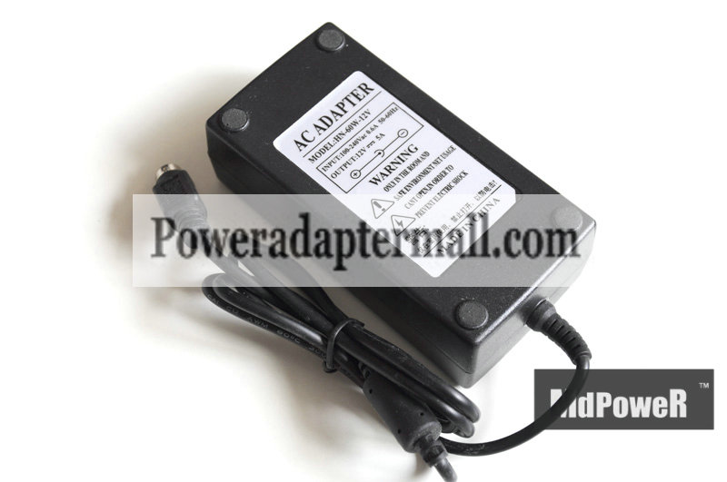 12V 5A Compaq TFT5015 TFT5030 LCD Monitor AC Power Adapter 4pin