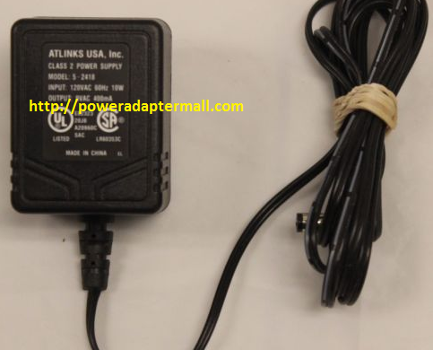 NEW Atlinks USA Inc Class 2 Model: 5-2418 AC Adapter Power Supply - Click Image to Close