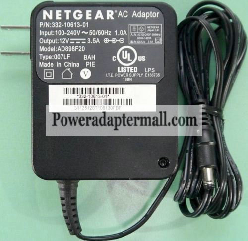 Genuine Netgear Router 332-10613-01 AC Power Adapter AD898F20