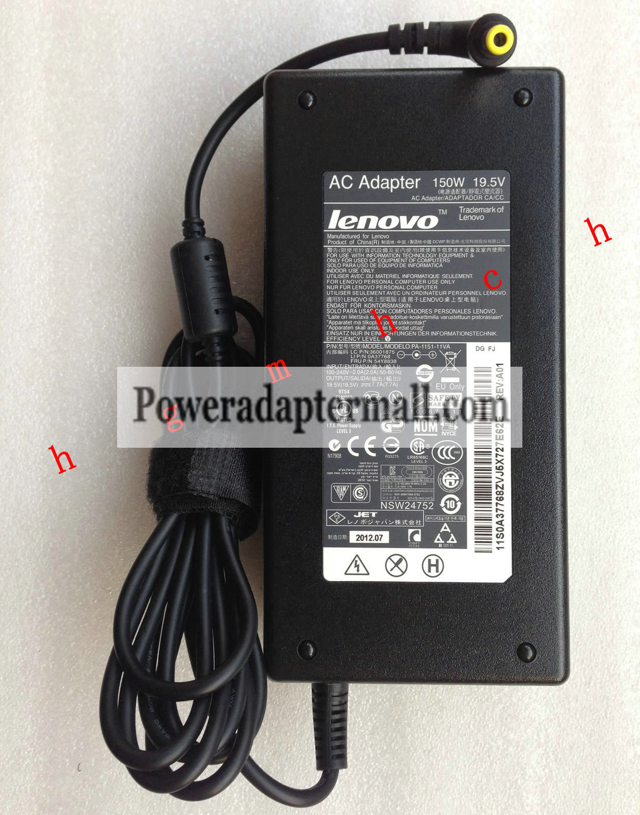 Genuine 19.5V 7.7A Lenovo PA-1151-11VA AD8027 150W AC Adapter