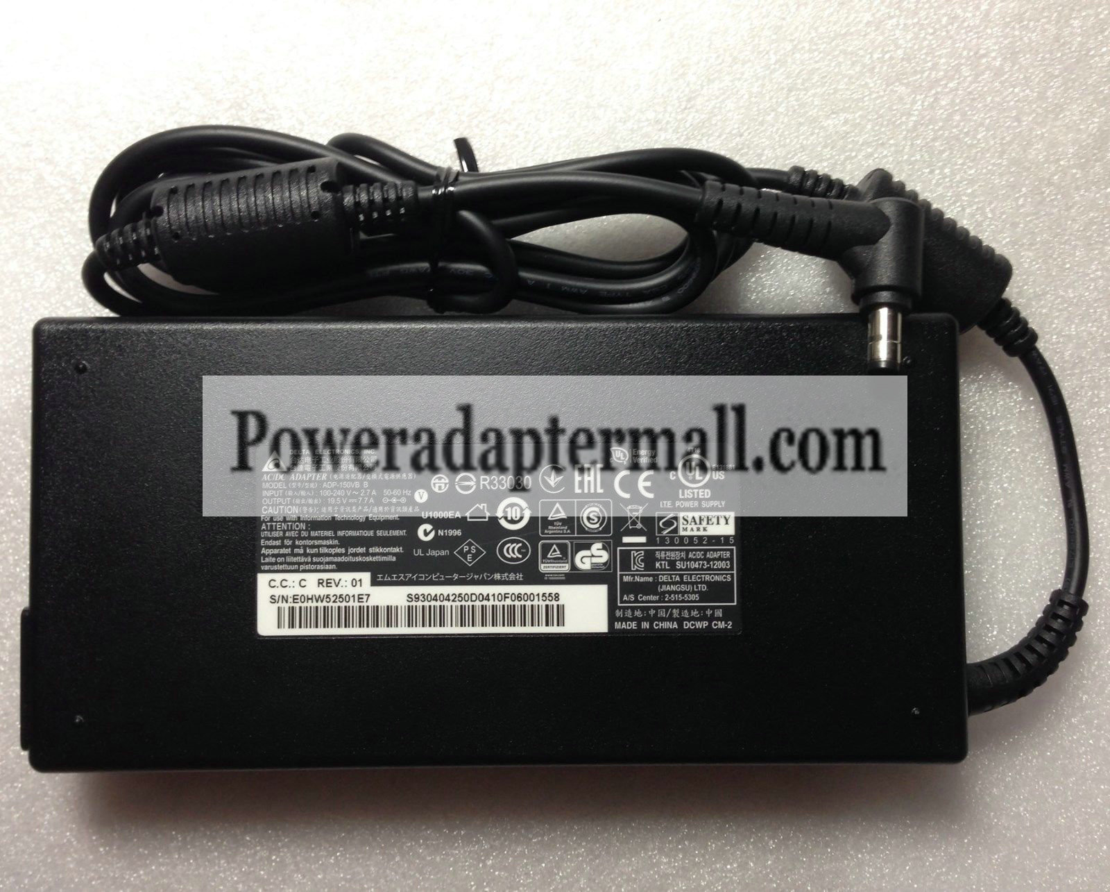 NEW Delta ADP-150VB B 19.5V 7.7A AC Adapter for MSI GS70 2QE PC