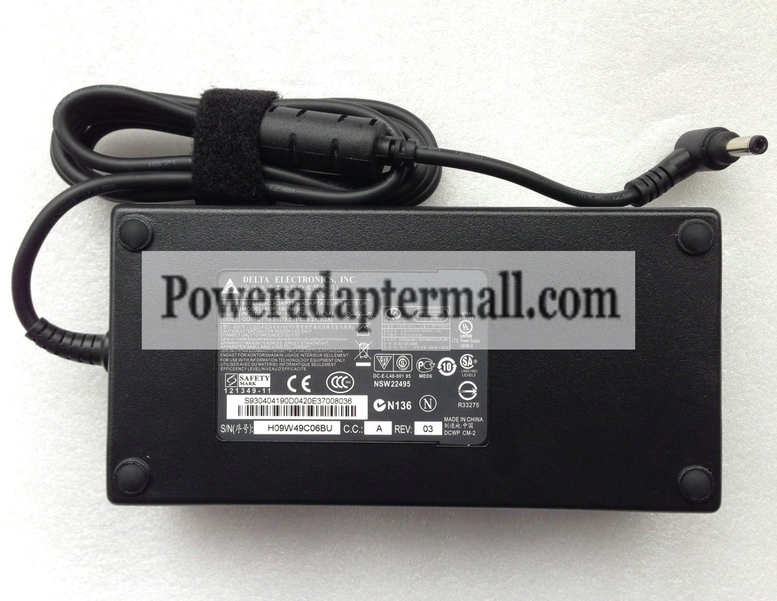 19.5V 9.2A 180W MSI GT70 Dominator Pro-890 Notebook AC Adapter