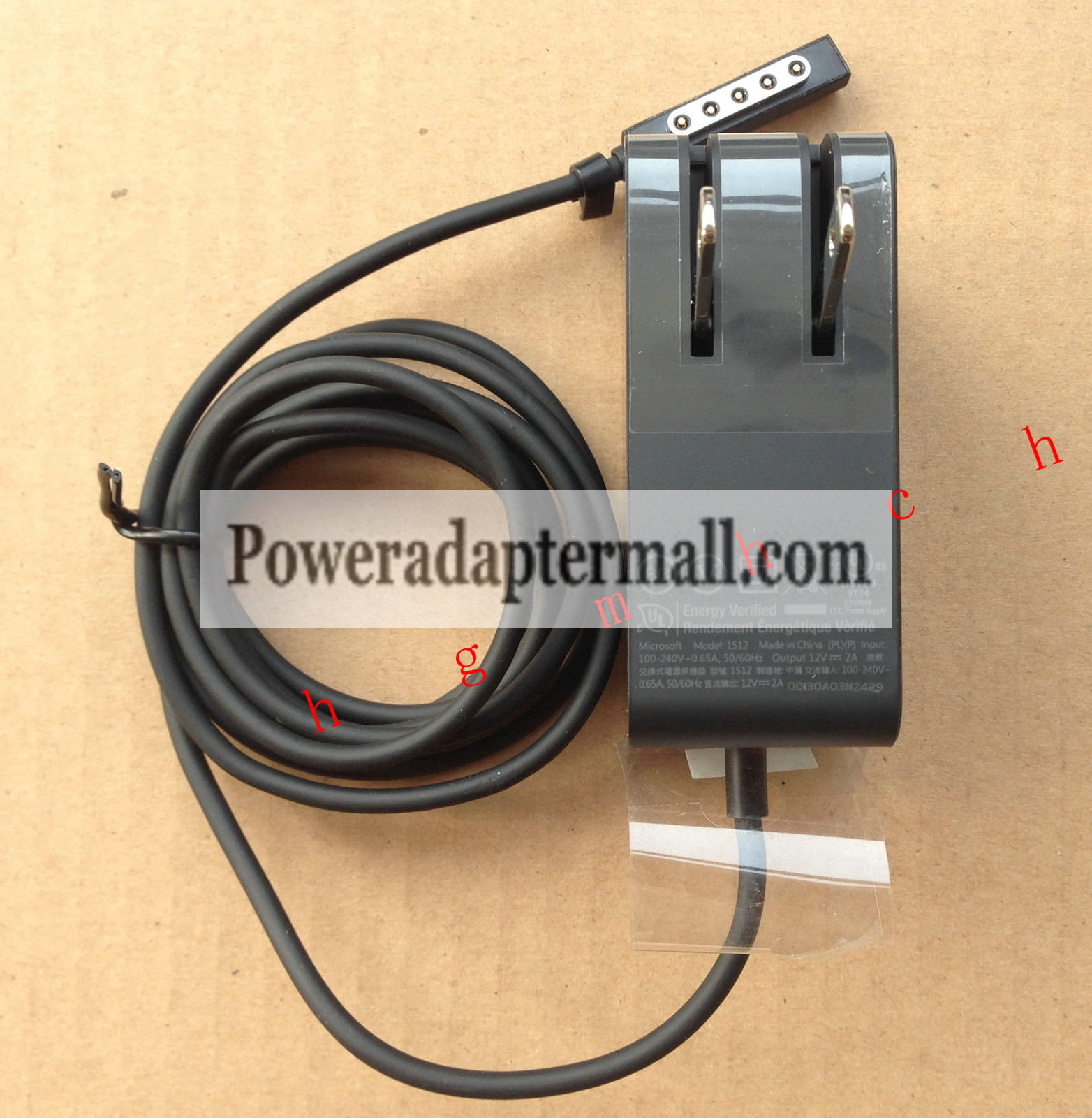 12V 2A Genuine Microsoft Surface RT 1512 1513 AC power Adapter