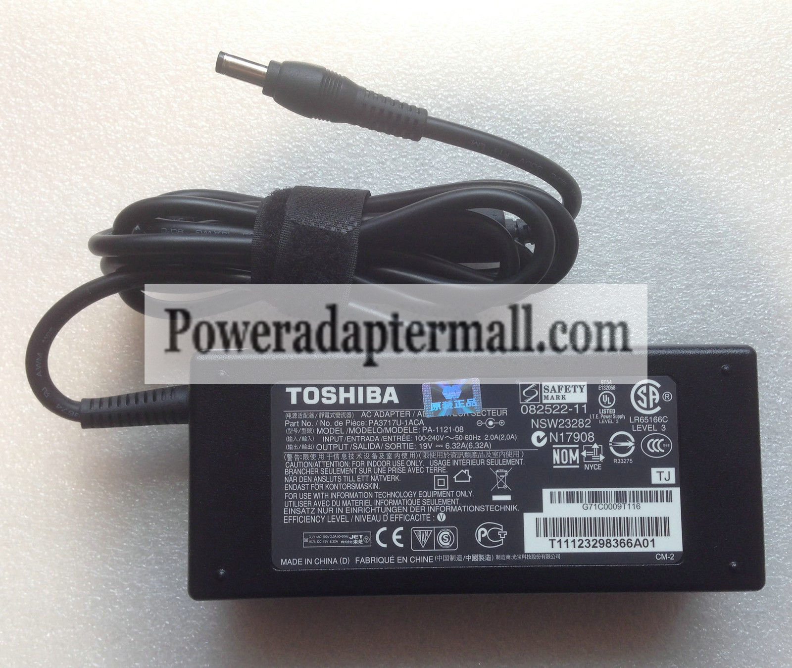 19V 6.32A Toshiba PA5083U-1ACA PA3717U-1ACA power AC Adapter