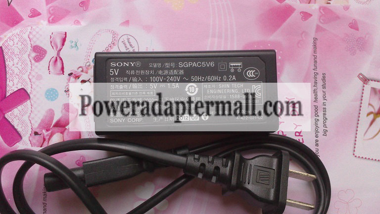 5V 1.5A Sony SGPT121TR SGPT131TR SGPT132TR AC Adapter power