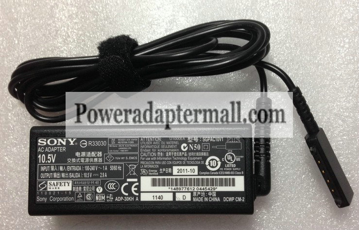 Sony Tablet S SGPAC10V1 ADP-30KH A 10.5V 2.9A AC Power Adapter
