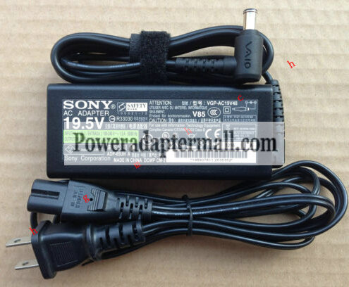Genuine Sony Vaio PCG-NV PCG-NV109 19.5V 3.3A Laptop AC Adapter