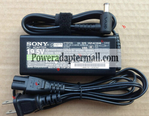Genuine Sony Vaio VGN-FW VGN-FW11S Laptop AC Adapter 19.5V 3.3A