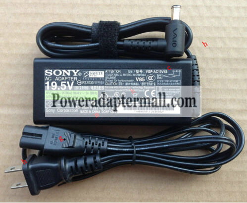 original 65W Sony Vaio 19.5V 3.3A VGP-AC19V43 Laptop AC Adapter