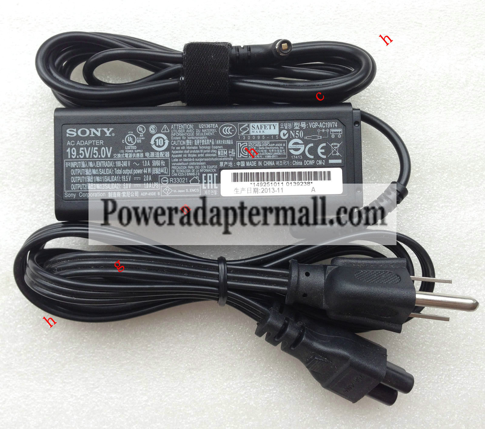 Original Sony SVT11213CXB SVT11218DJB 39W AC Adapter power cord