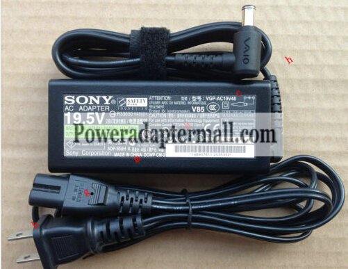 Original Genuine Sony 19.5V 3.3A 65W AC Power Adapter charger