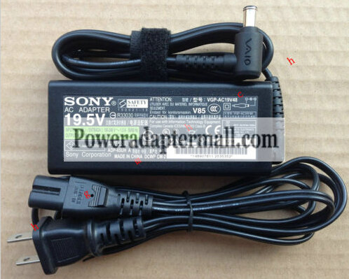Genuine 65W Sony Vaio VGN-N VGN-N370 VGN-N150 Power AC Adapter