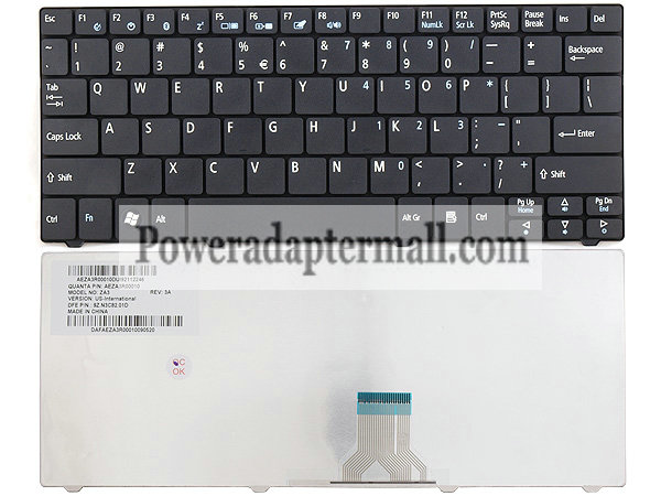 US Acer Aspire one netbook 751 751h AEZA3R00010 Laptop Keyboard