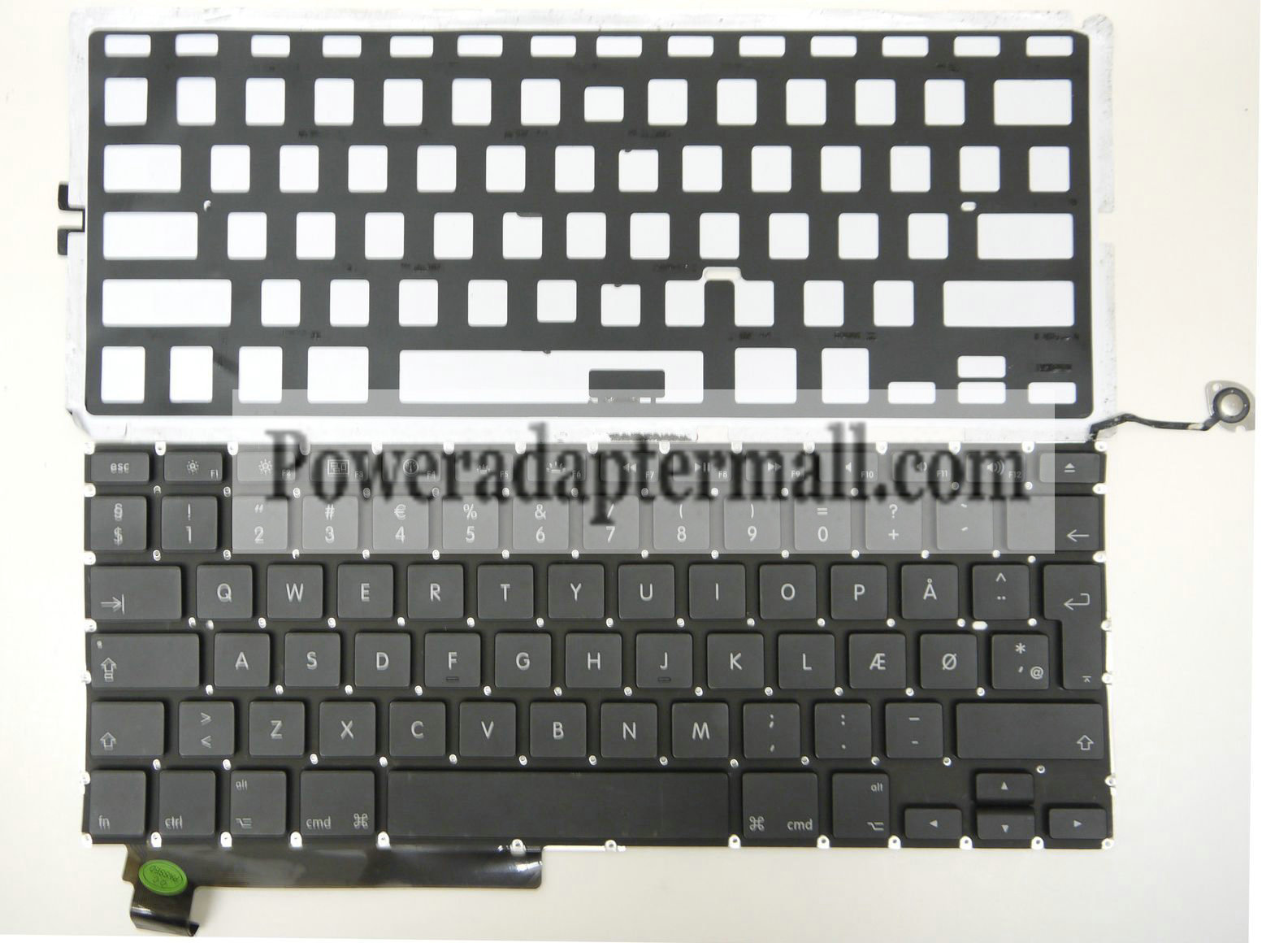 Danish Keyboard Backlit for MacBook Pro 15" A1286 2009 2010 2011