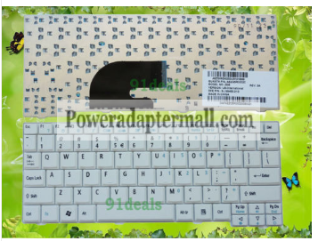 US NEW Acer Aspire One ZG5 A110 PK1306F0200 Keyboard White