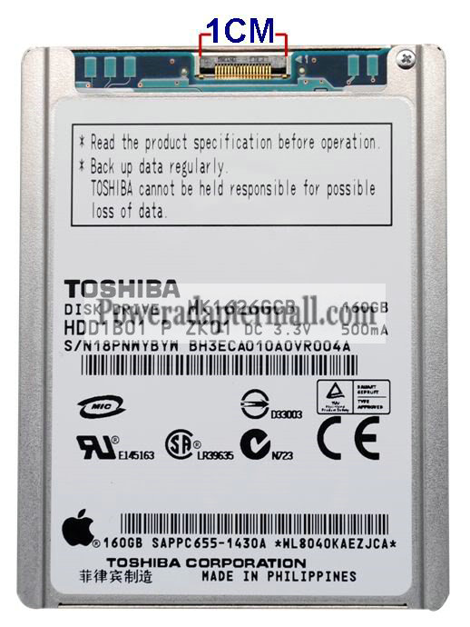 1.8 Toshiba 160GB MK1626GCB iPod CLASSIC 6th hard drive