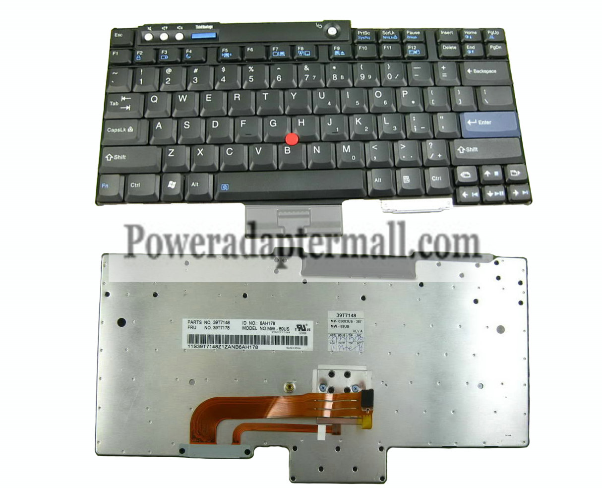 US IBM Thinkpad T61 R60e Series Laptop Keyboard 39T0988