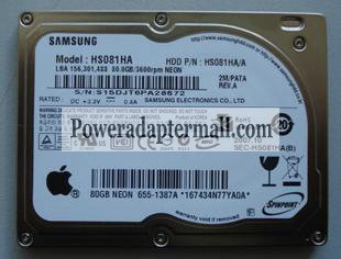 New 1.8" Samsung HS081HA 80GB ZIF Hard Drive HDD