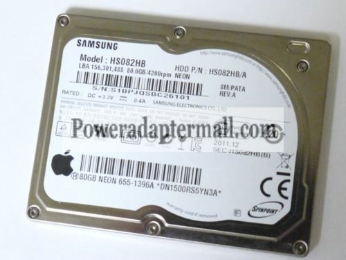 Apple Macbook Air 13" A1237 1.8" 80GB Hard Drive 4200RPM HS082HB - Click Image to Close