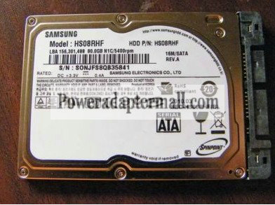 Samsung HS08RHF 1.8" Hard Drive 5mm 16MB 5400RPM SATA