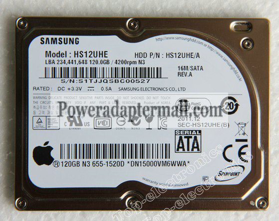 New Samsung 120GB HS12UHE/A HDD FOR Apple MacBook Air Rev.b-c A1