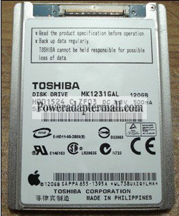 Toshiba MK1231GAL 120GB for ipod classic 6th Gen Hard Drive