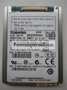 1.8" TOSHIBA MK8009GAH ZIF 80GB SONY VAIO HARD DRIVE