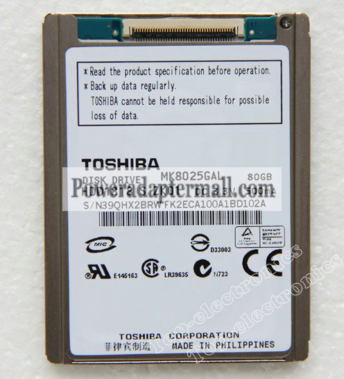 Toshiba 80G HARD Disk DRIVE MK8025GAL for Macbook air Rev A1237
