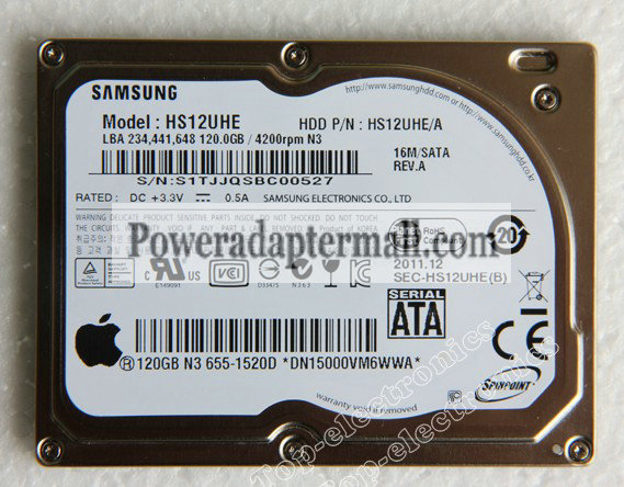 1.8"SAMSUNG HS12UHE/A 120GB HD For MacBook Air A1304 Hard Drive