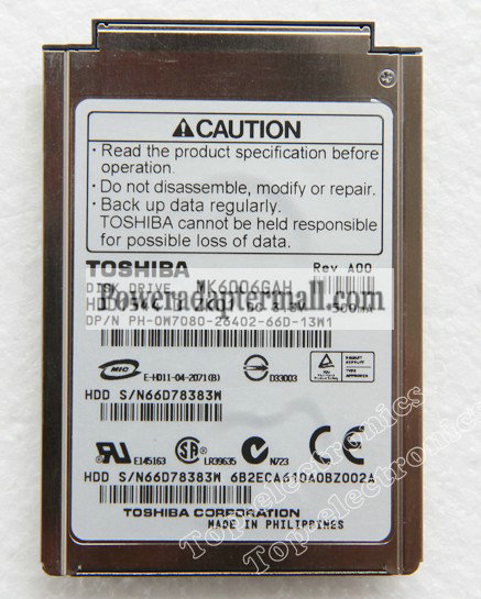 1.8"60GB TOSHIBA MK6006GAH Hard Disk Drive HDD For Apple iPod 4