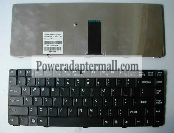 Black SONY VGN-NR30 Series Laptop Keyboard V072078AS1