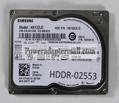 1.8"Samsung 120GB HS122JC PATA YM012 GQ100-01 Laptop Hard Drive