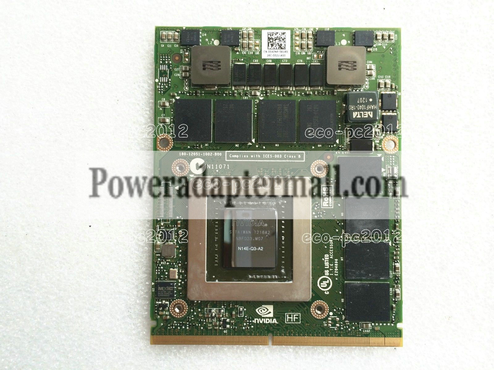 Dell Video Card nVIDIA Quadro K4000M GDDR5 4GB 047NP CN-0047NP
