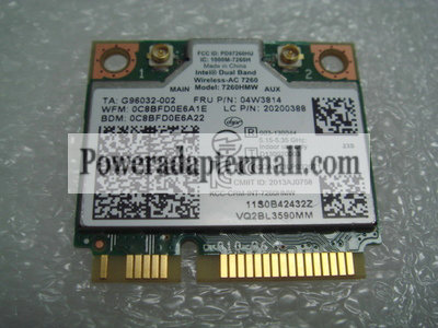 Intel 7260AC 7260HMW Bluetooth 4.0 wireless card 04W3814