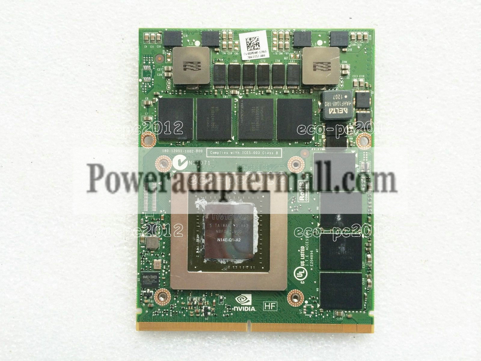 Dell Laptop Video Card nVIDIA Quadro K3000M GDDR5 2GB 0DPDMK