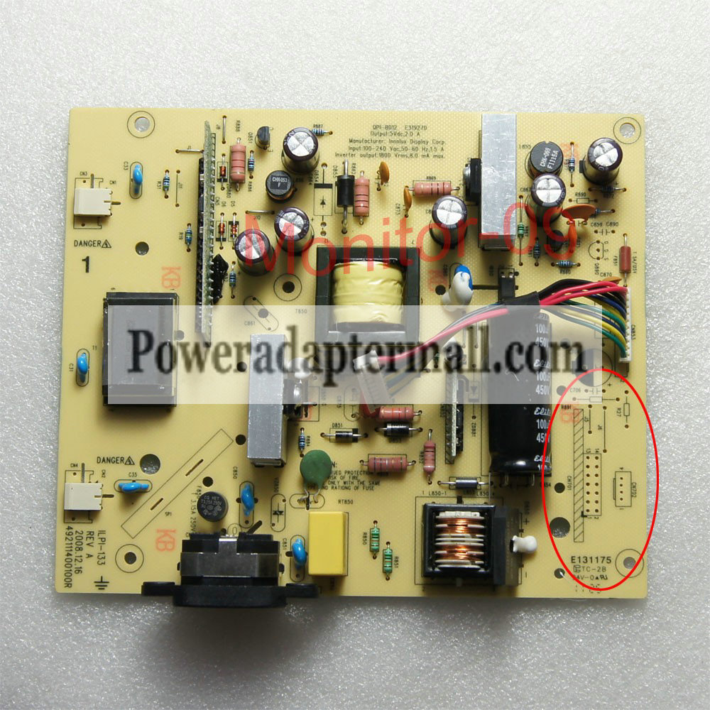 Power Borad ILPI-133 492111400100R Without Audio Jack For LCD 19