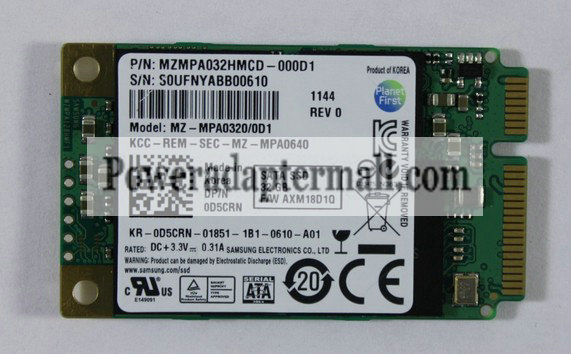 Dell 32GB PCIe SATA SSD Hard Drive Board D5CRN MZMPA032HMCD-0001