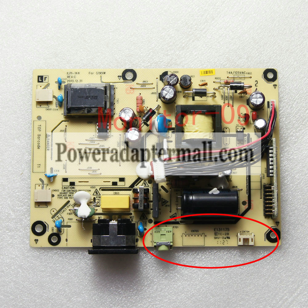 G195W monitor ILPI-144 79E18140050BR Power Supply Board AUDIO