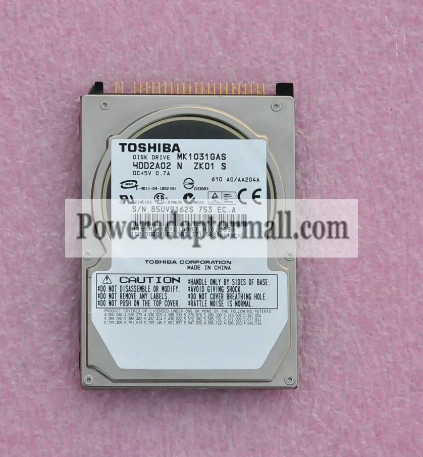 2.5"Toshiba MK1031GAS 100GB Hard Disk Drive 8MB 4200RPM IDE