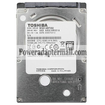 Toshiba MQ01ABF050 500GB 5400RPM SATA2 8MB Laptop HDD Hard 2.5"