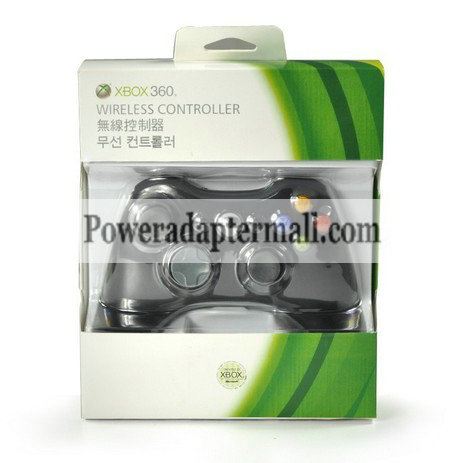 Black Wireless Remote Controller Glossy for Microsoft Xbox 360