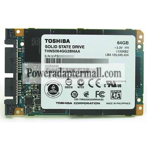 Toshiba 64GB SSD THNS064GG2BNA for Hp Compaq 2530p 2730p 2540p